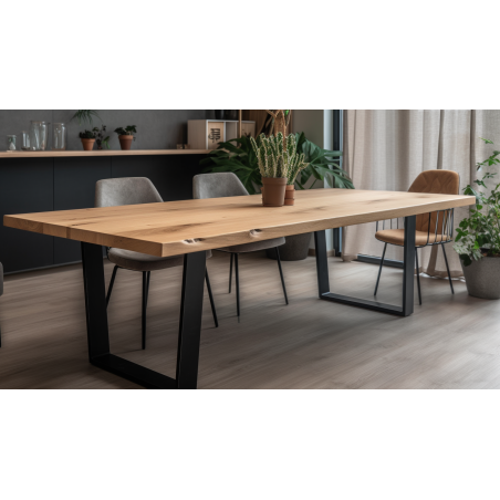 Stół dębowy Modern Loft 200x80 - siła natury w industrialnej formie