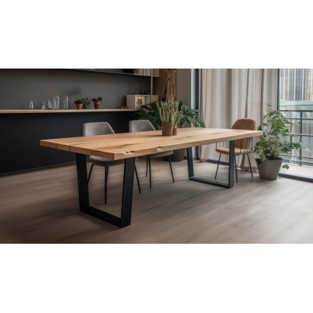 Stół dębowy Modern Loft 180x80 - siła natury w industrialnej formie