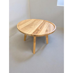 Stolik kawowy dębowy - okrągły - Ø50 cm  - lite drewno dębowe - wysokość 40 cm - Dębowe Oko 2