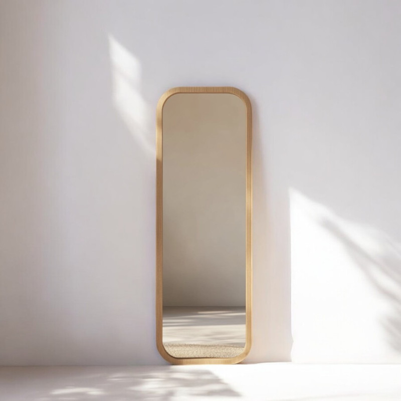 Lustro Dębowe - 115x50x4 cm - Małe Lustro Ścienne z Dębu