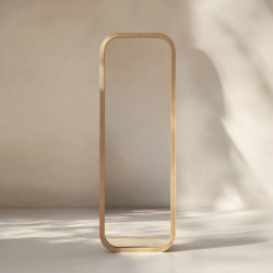 Lustro Dębowe - 150x78x4 cm - Średnie Lustro Ścienne z Dębu