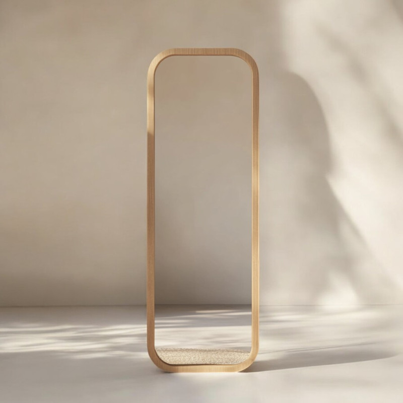 Lustro Dębowe - 150x78x4 cm - Średnie Lustro Ścienne z Dębu