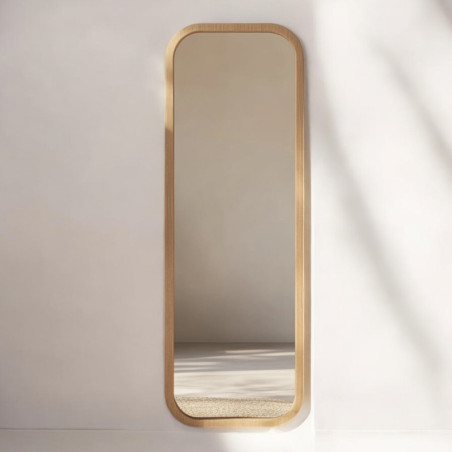 Lustro Dębowe - 196x78x4 cm - Duże Lustro Ścienne z Dębu