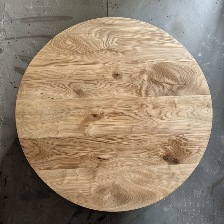 Blat dębowy surowy okrągły na wymiar FI 120 cm